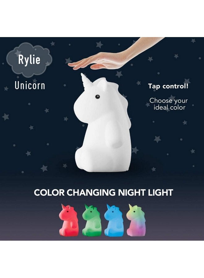 Globe Adorable Multicolor Changing Integrated LED Rechargeable Silicone Night Light for Baby and Kids Rooms (Rylie The Unicorn) - Image 2