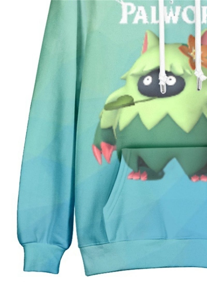 Palworld Phantom Beast Palu Animation Printed Hooded Sweatshirt for Adults and Children - Image 3