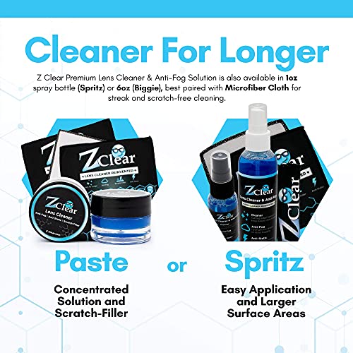 Z Clear Zclear Lens Cleaner Paste with Microfiber Cleaning Cloth - Eyeglass Cleaning and Anti Fog Paste for Eyeglasses, Made in USA - Image 4