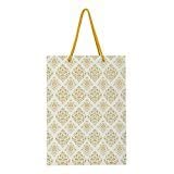 TASCHE TASCHE Gold Flower Design Gift Bags for Gifting Weddings BirthdayHoliday Presents 28 cm x 20 cm x 75 cm Pack of 20 