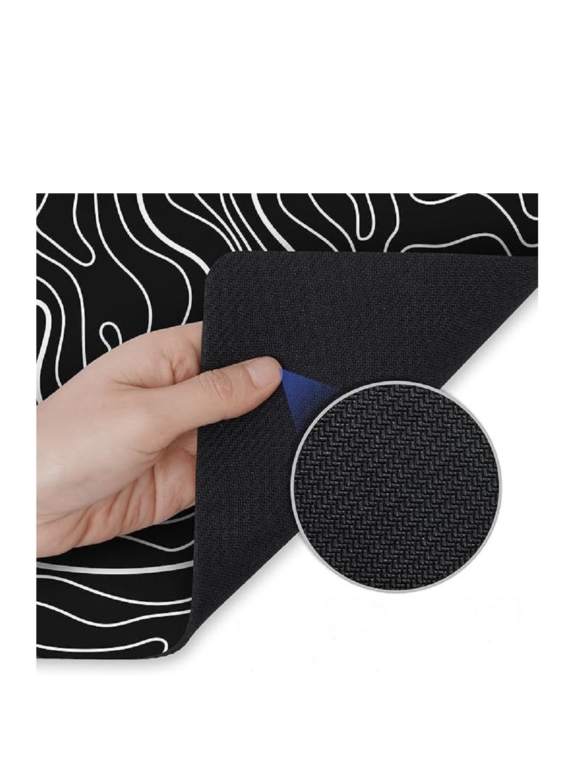 Black Topographic Mouse Pad With Non-Slip Rubber Base 210 x 260x3 mm For Computer And Laptopnd - Image 2