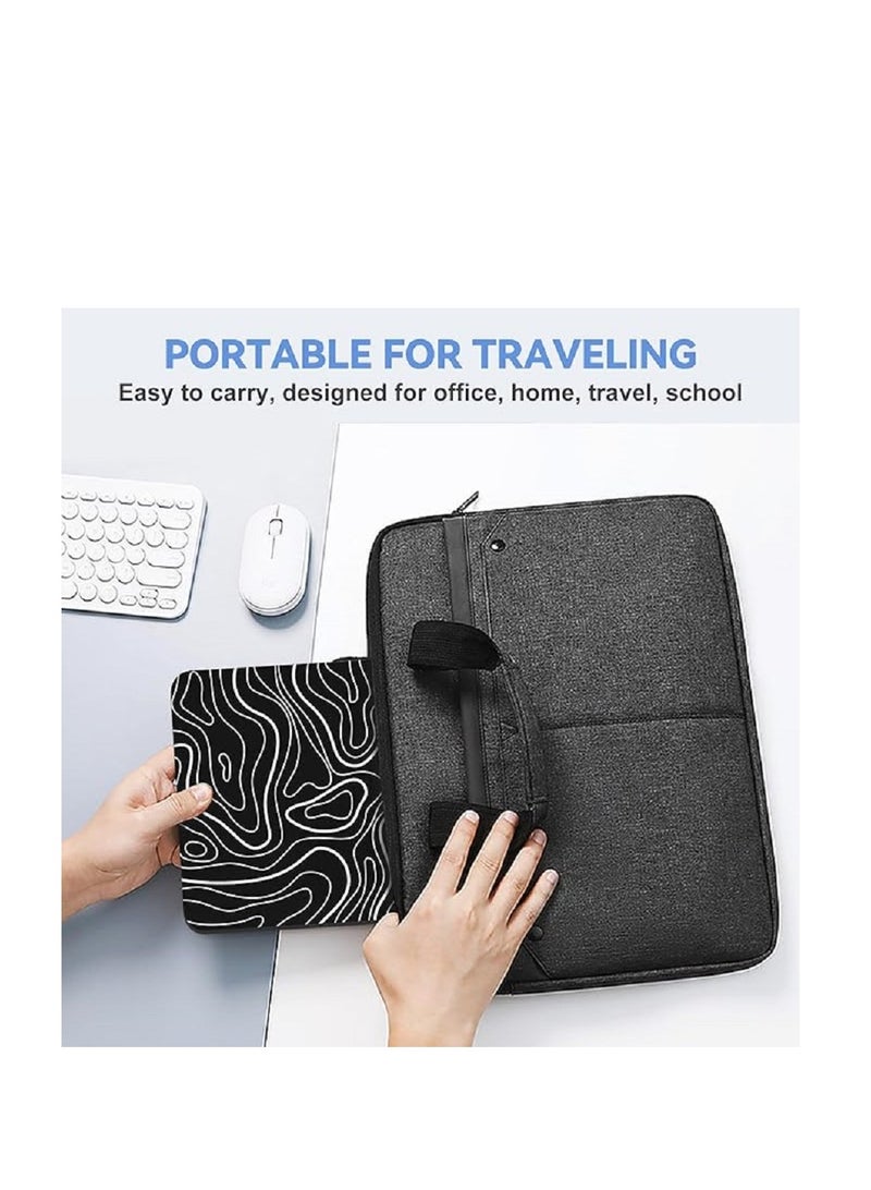 Black Topographic Mouse Pad With Non-Slip Rubber Base 210 x 260x3 mm For Computer And Laptopnd - Image 5