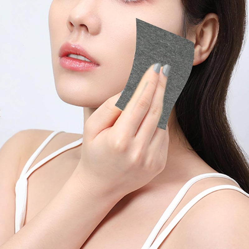 GANAZONO Oil Absorbing Sheets and Blotting Paper 2 Sets 200 Pieces Charcoal Face Oil Control Blotting for Oily Skin Facial Skin Care Tissues - Image 4
