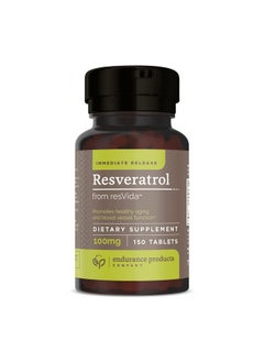 Endurance Products Resveratrol Supplement - Grape Skin Extract - 100mg Trans-Resveratrol Antioxidant - 150 Tablets - Promotes Anti-Aging & Cardiovascular Support Company