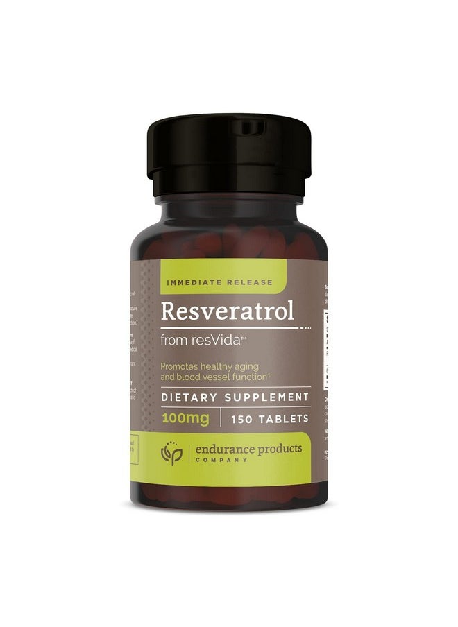 Endurance Products - Endurance Products Resveratrol Supplement - Grape Skin Extract - 100mg Trans-Resveratrol Antioxidant - 150 Tablets - Promotes Anti-Aging & Cardiovascular Support Company - Image 1