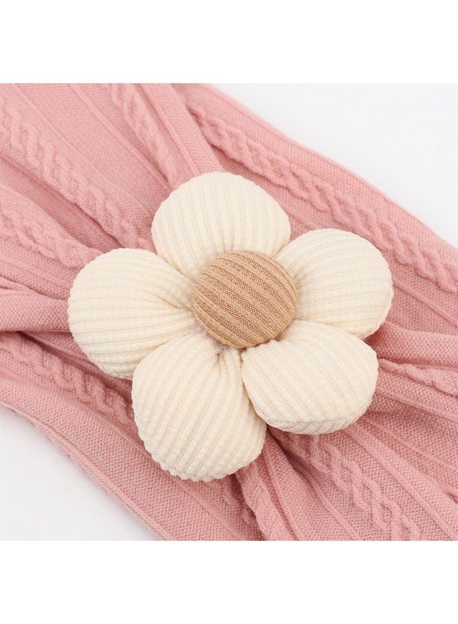 DRESHOW أربطة رأس زهور دريشو بي كيو بي أو للبنات - أربطة رأس نايلون ناعمة ومرنة - إكسسوارات شعر مصنوعة يدويًا للأطفال حديثي الولادة والرضع والأطفال - 3 قطع - Image 5