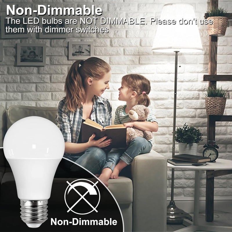 12W LED Bulb Pack of 10 - 1100 Lumens, E27 Base, Non-Dimmable, 200° Beam Angle - Image 3