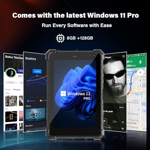 CENAVA W80N Rugged Tablet,8 Inch Windows 11 Pro Industrial Tablet,8GB+128GB,Intel N5100,IP68 Waterproof,700nit Sunlight Readable,4G LTE GPS WiFi6 Heavy Duty Outdoor Work PC 2025 - Image 2