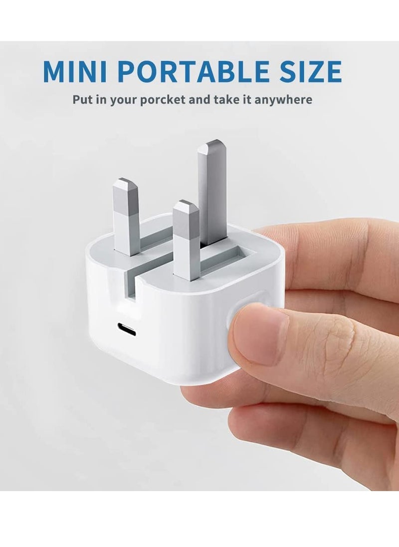 Generic - USB C Plug, 20W USB C Fast Charger Plug, PD 3.0 Type C Charger Plug Compatible With iPhone 14/14 Pro/14 Pro Max/14 Plus/13/13 Pro/13 Pro Max/12/11/XR/XS/X/8/7/iPad Air AirPods, Galaxy S22/S21, Pixel - Image 1