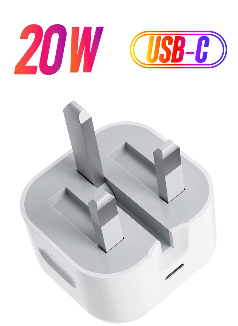 Generic - USB C Plug, 20W USB C Fast Charger Plug, PD 3.0 Type C Charger Plug Compatible With iPhone 14/14 Pro/14 Pro Max/14 Plus/13/13 Pro/13 Pro Max/12/11/XR/XS/X/8/7/iPad Air AirPods, Galaxy S22/S21, Pixel - Image 1