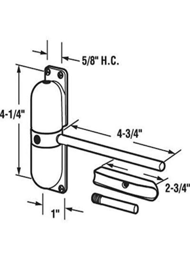 Door Closer Automatic Safety Spring Door Closer – Easy to Install to Convert Hinged Doors to Self-Closing– White - Image 2