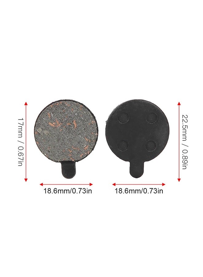 Ejoyous وسادات فرامل سكوتر كهربائي 10 بوصة، 4 أزواج وسادات فرامل قرصية نصف معدنية بديلة ملحقات وسادات دوار الفرامل المعدنية منخفضة الضوضاء مقاومة للتآكل أجزاء للدراجة الكهربائية - Image 5