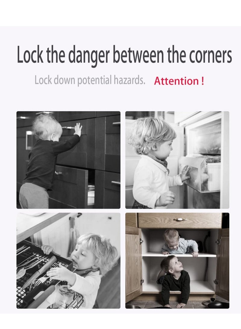 KASTWAVE Pack Of 6 Child Safety Locks For Cabinet Locks, Drawers, Appliances, Toilet Seats, Refrigerator - Image 5
