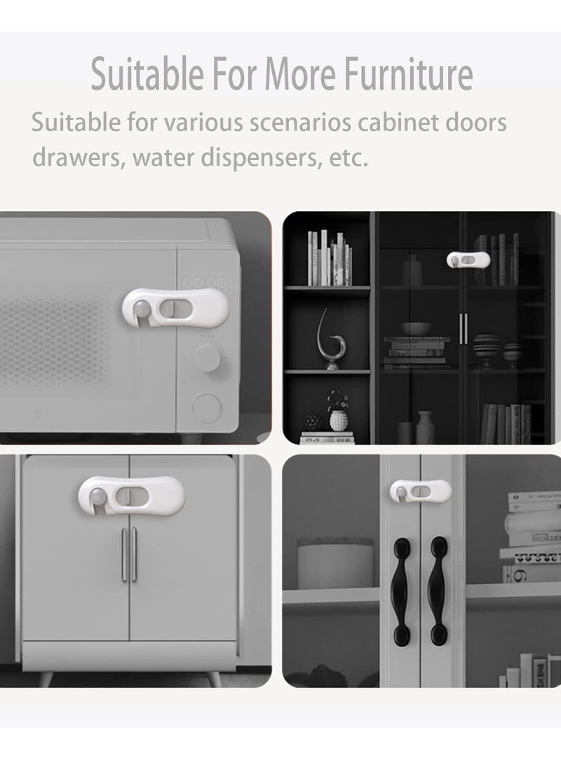 KASTWAVE Pack Of 6 Child Safety Locks For Cabinet Locks, Drawers, Appliances, Toilet Seats, Refrigerator - Image 4