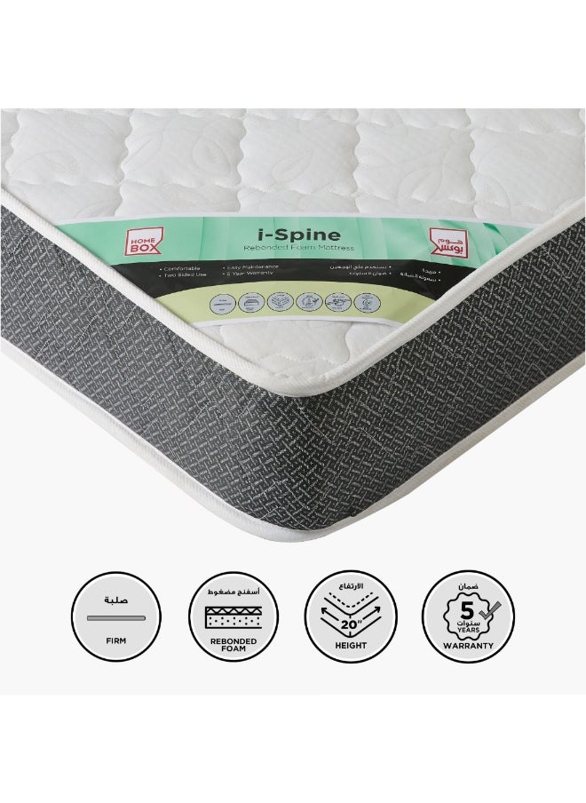 Home Box Ispine Support Twin Firm Rebonded Foam Mattress 200 X 20 X 120 Cm  - Image 5