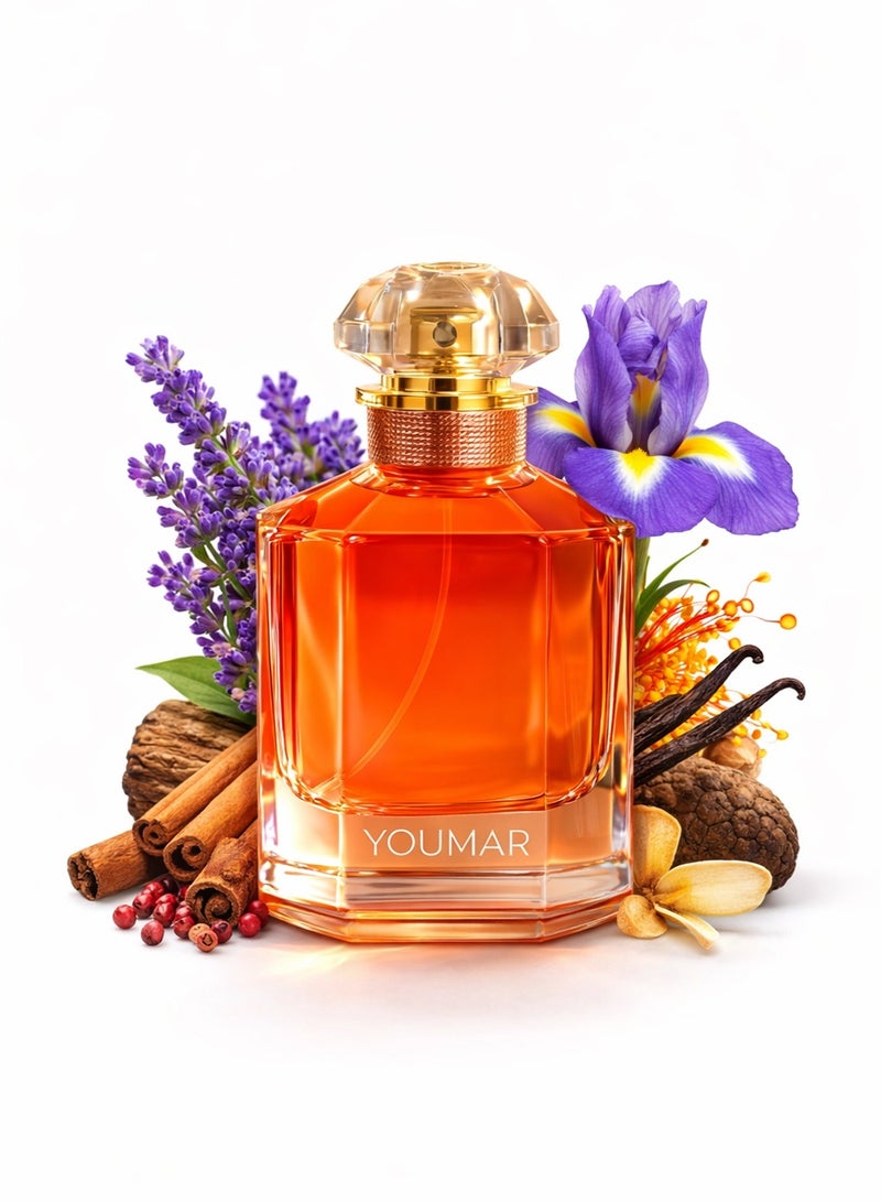 Youmar Eau De Cologne Bloom of Rose No. 0102 Women’s Perfume 100ML – Warm Spicy Aromatic Fragrance | Long-Lasting Elegant Daily Wear Cologne for Women - Image 1