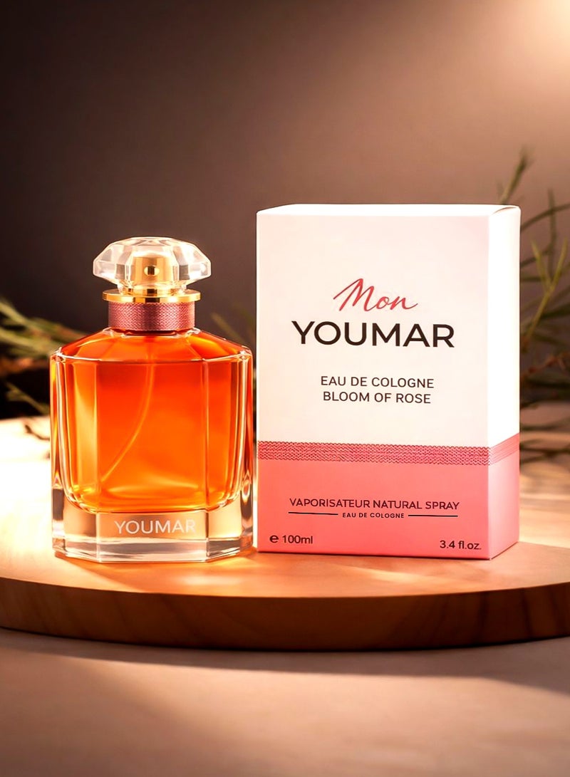 Youmar Eau De Cologne Bloom of Rose No. 0102 Women’s Perfume 100ML – Warm Spicy Aromatic Fragrance | Long-Lasting Elegant Daily Wear Cologne for Women - Image 4