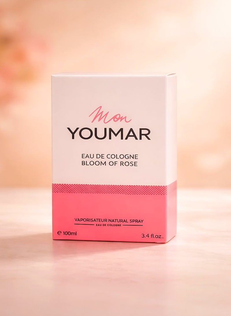 Youmar Eau De Cologne Bloom of Rose No. 0102 Women’s Perfume 100ML – Warm Spicy Aromatic Fragrance | Long-Lasting Elegant Daily Wear Cologne for Women - Image 3