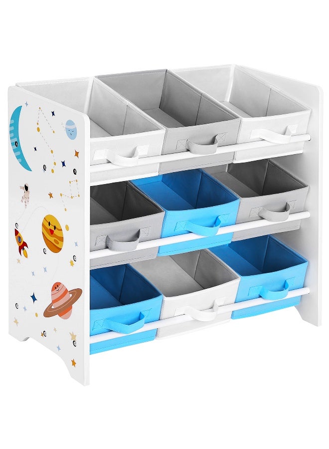 سونمجز رف تخزين للأطفال من SONGMICS، للألعاب والكتب، 9 صناديق قابلة للإزالة، MDF وقماش غير منسوج، 62.5 × 29.5 × 60 سم - Image 3