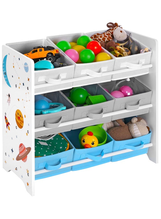 سونمجز رف تخزين للأطفال من SONGMICS، للألعاب والكتب، 9 صناديق قابلة للإزالة، MDF وقماش غير منسوج، 62.5 × 29.5 × 60 سم - Image 5