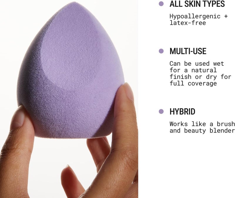 JUNO & Co. Microfiber Makeup Sponge, Dual Layer Technology for Full Coverage Flawless Makeup Blender for Foundation, Powder and Cream (Lavender Style and Purple Color) - Image 3