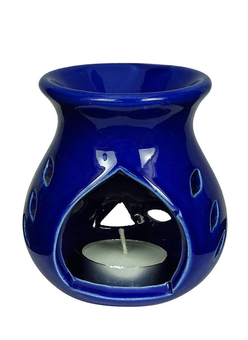 Mkd2 Rise Mkd2 Rise Ceramic Aroma Burner Oil Diffuser with Tealight White Blue Black Set of 3  - Image 4