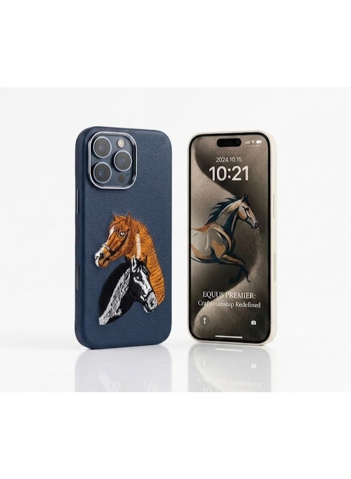 iphone 13 promax Premium Luxury Leather Case with Embossed Horse Design | Slim Shockproof Protective Back Cover - Image 3
