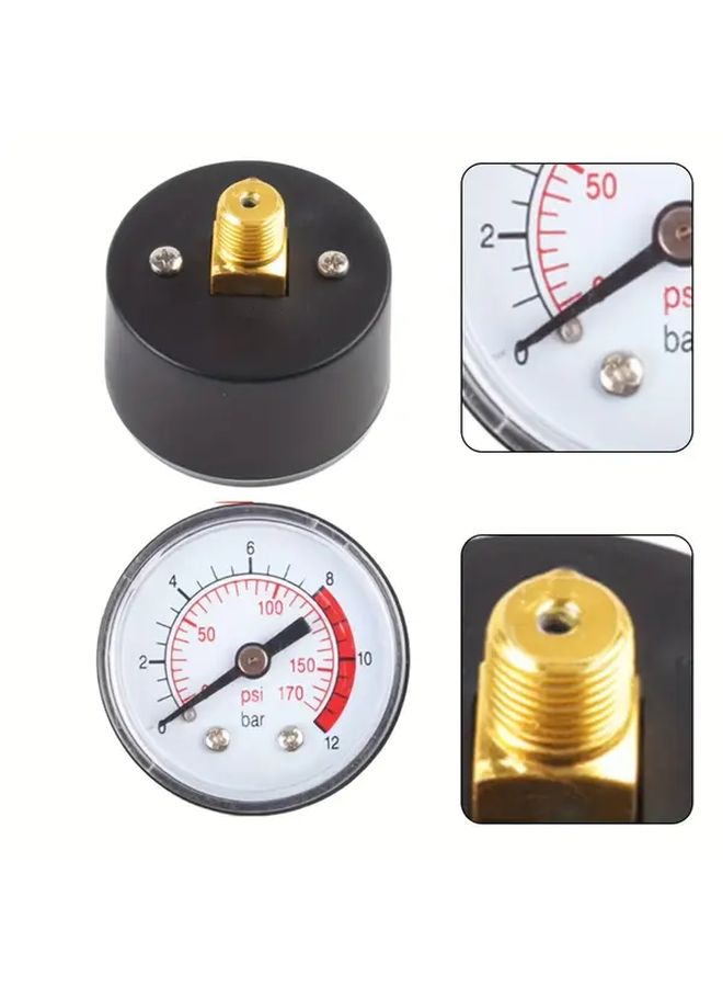 Air Pressure Gauge 0 12 Bar 0 170 PSI Easy Read Dial Measuring Instrument 1 PC - Image 5