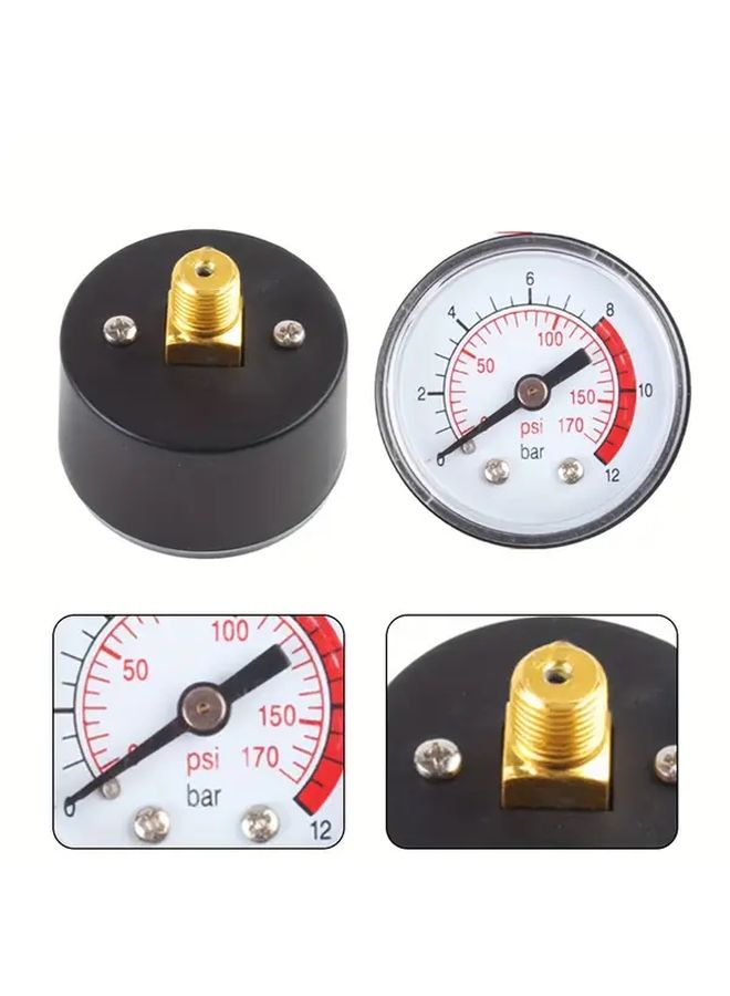 Air Pressure Gauge 0 12 Bar 0 170 PSI Easy Read Dial Measuring Instrument 1 PC - Image 4