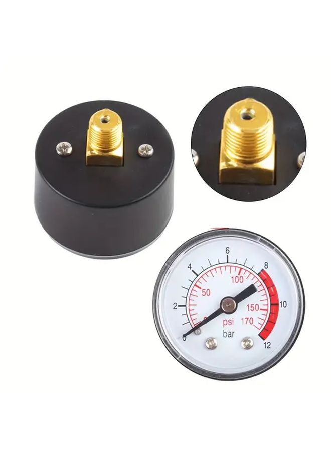 Air Pressure Gauge 0 12 Bar 0 170 PSI Easy Read Dial Measuring Instrument 1 PC - Image 3
