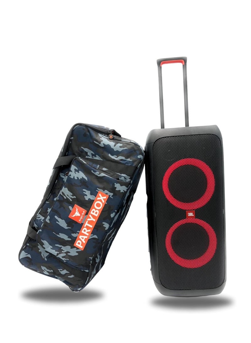 Angry Bull Speaker Bag Safety Storage Case with Handy Strap Travel Bag Compatible with JBL PARTY BOX 310 (ARMY-E) - Image 1