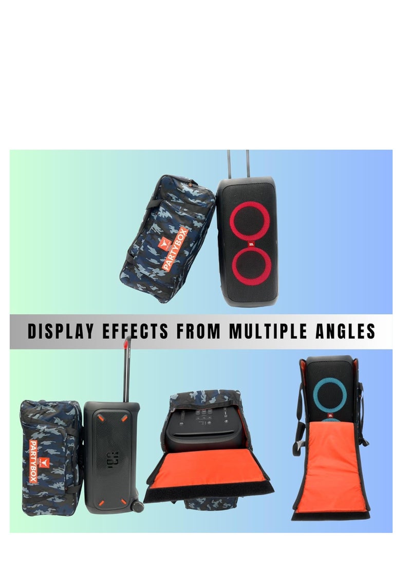 Angry Bull Speaker Bag Safety Storage Case with Handy Strap Travel Bag Compatible with JBL PARTY BOX 310 (ARMY-E) - Image 5