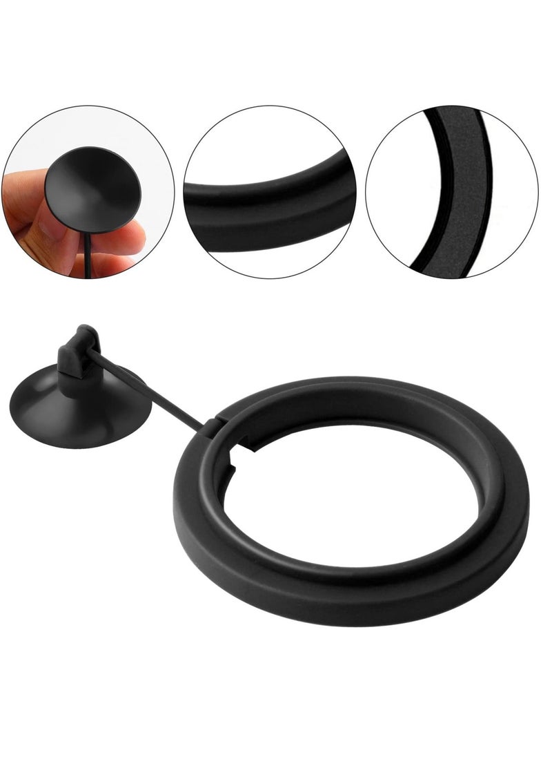 Fish Feeding Ring, Fish Feeder Aquarium Fish Turtle Tank Accessories Food Feeder Circle 2 Pieces (black)