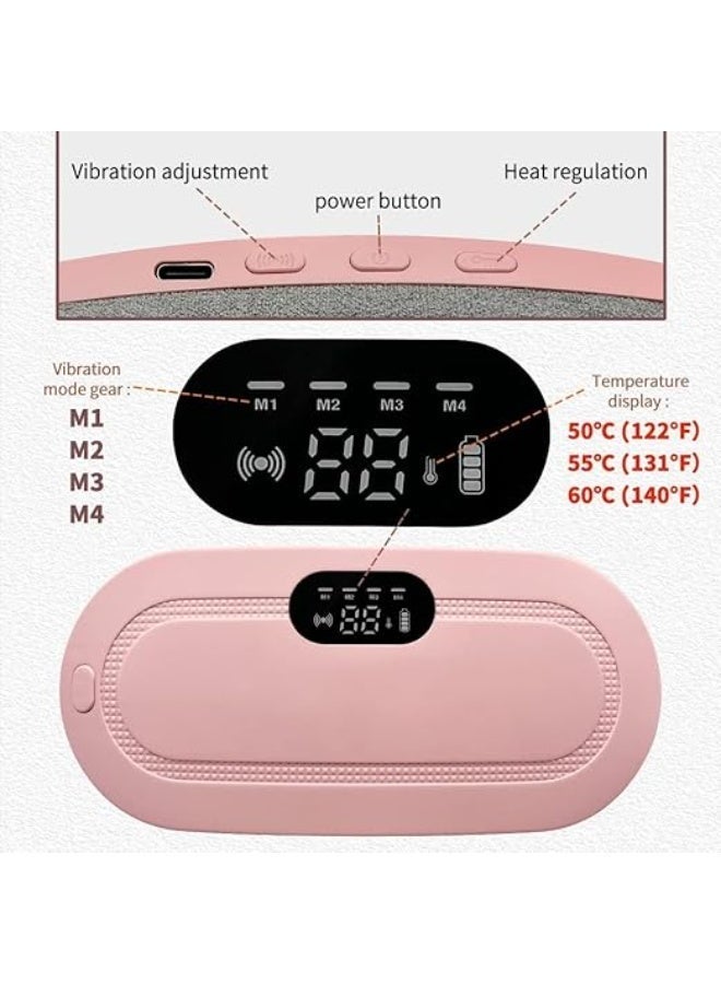 Portable Rechargeable Heating Pad for Abdomen and Back Comfort, Fast Heating Belt with Multiple Heat Levels and Massage Modes for Daily Relaxation - Image 3