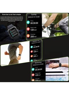 Arabest 1.85" Smart Watches for Men with Bluetooth Call (Answer/Make Call),New Fitness Tracker, IP68 Waterproof  Smart Watches with Heart Rate, Blood Oxygen and Sleep Monitor (Black)  - Image 3