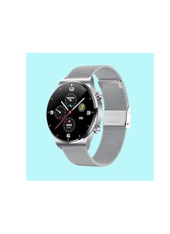 CW8 Pro Waterproof 1.28 Inch Full Touch Smartwatch Bracelet Wrist Wear and Activity Tracing Bluetooth Unisex Smart Watch (Silver)
