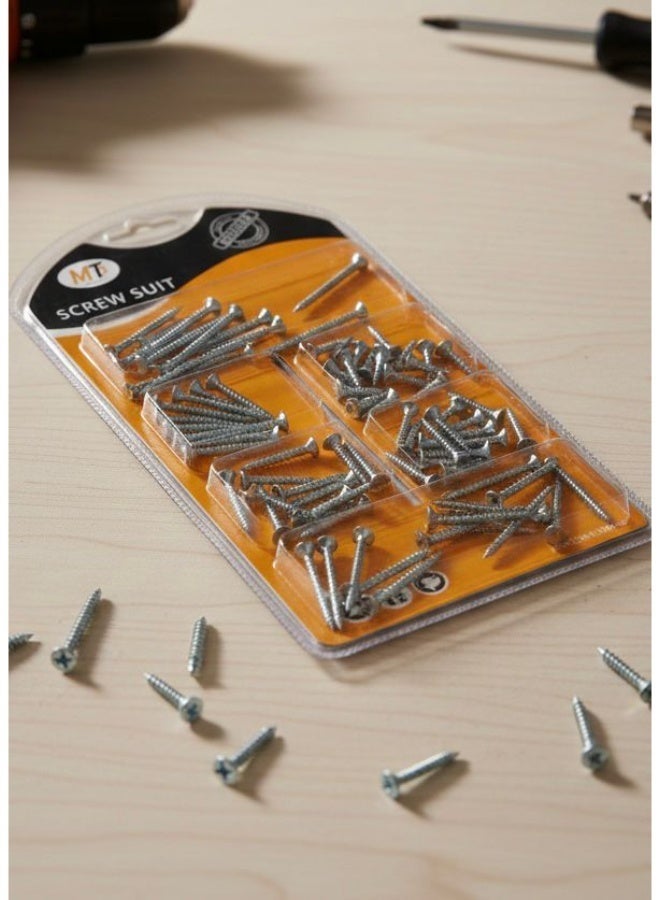 أم تي طقم براغي فضي صلب 8 مقاسات، مجموعة مسامير قلاووظ فضية سن صاج، براغي تثبيت جدران وأخشاب لامعة، مسامير ربط أثاث وديكور معدنية، طقم براغي رأس صليبة فضي، أدوات تثبيت صيانة منزلية، مجموعة براغي جيبسوم بورد فضية، مسامير معدني مقاوم للصدأ، لوازم نجارين وفنيين، عدة تثبيت متكاملة، جودة احترافية، علبة منظم براغي شفافة، أدوات فك وتركيب صواميل وبراغي. - Image 4