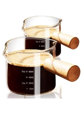 Espresso Cups with Handle set of 2, Double Spout Glass Measuring Cup with Dual Scale, Espresso Shot Glass with V-Shaped Mouth, Clear Glass Espresso Accessories 3.5OZ - pzsku/Z8E17120F1D0565BAE5E1Z/45/1750629786/974a63a4-eb02-4fc7-97d3-c227f4c6f754
