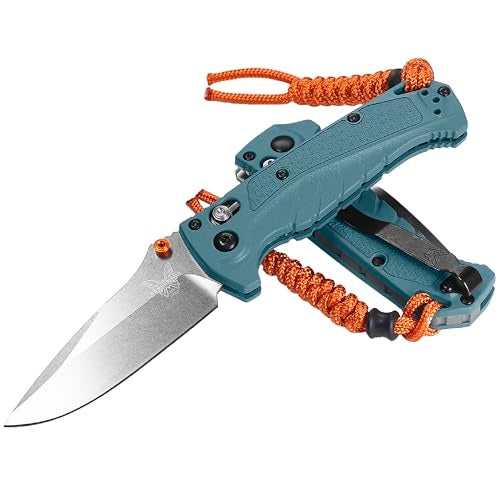 Benchmade بينش ميد - سكين ميني أدييرا 18065 الخارجية، حافة عادية مع مقبض غريفوري أزرق عميق (18065) - Image 4