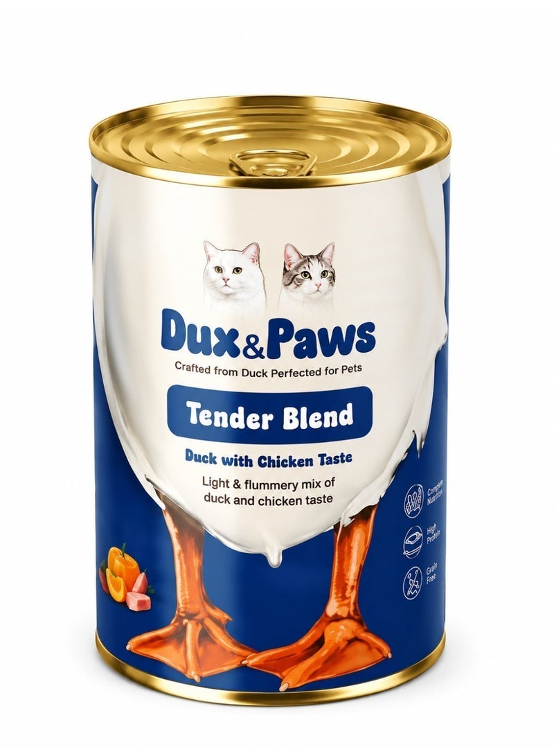 Dux&Paws Wet Cat Food Dux & Paws Tender Blend Duck with Chicken Taste, Premium Wet Food for Adult Cats, High Protein, Grain Free, Complete & Balanced Nutrition, Hydration Support, 400g - Image 3