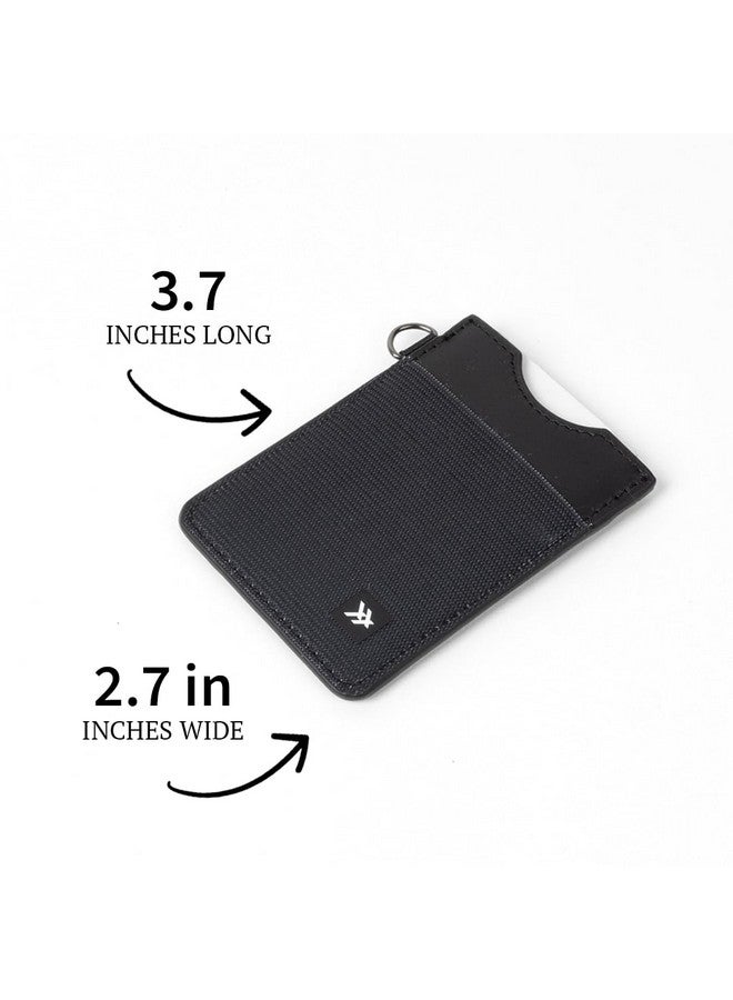 Thread Wallets - Slim Minimalist Wallet - Vertical Card Holder (Black) - Image 4