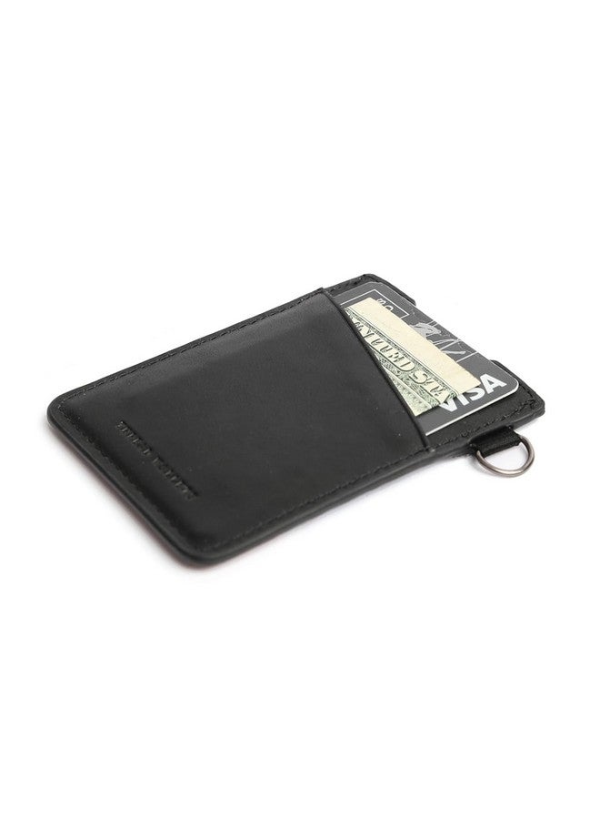 Thread Wallets - Slim Minimalist Wallet - Vertical Card Holder (Black) - Image 2