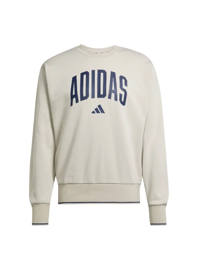 Adidas Adidas M Collegiate Sw Beige Sweatshirt (Long Sleeve) Sweatshirts For Men
