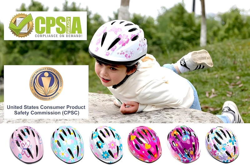 BeBeFun Girl Helmet for Bike,Kids Bike Pink Helmet for Girls Approximately Ages 3-10 Years Adjuastable and Multi-Sport, from Toddler to Kids CPSC Certicated - Image 5