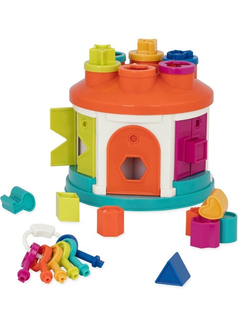 Battat â€“ Shape & Color Sorting Toy â€“ Developmental Toy â€“ Pattern Matching Game â€“ Color-Coded Keys â€“ 2 Years + â€“ Shape Sorter House