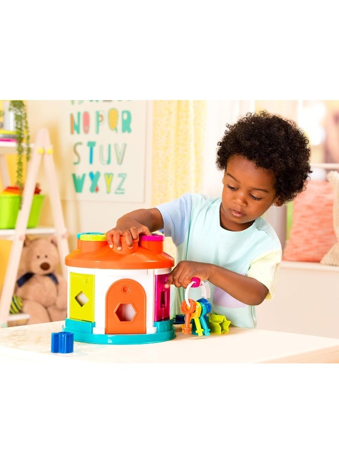 Battat â€“ Shape & Color Sorting Toy â€“ Developmental Toy â€“ Pattern Matching Game â€“ Color-Coded Keys â€“ 2 Years + â€“ Shape Sorter House