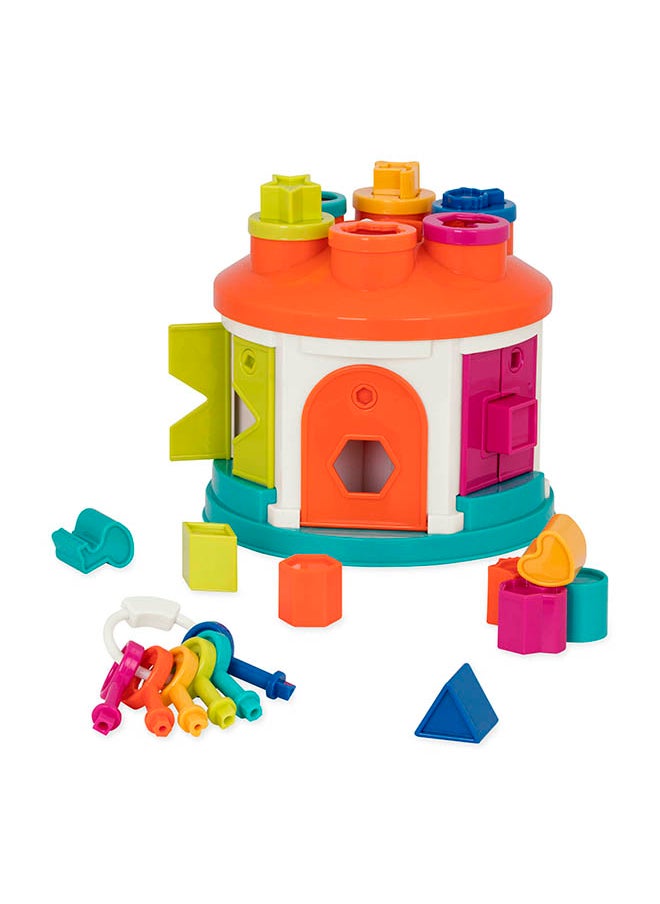 BATTAT - Shape Sorter House, Color and Shape Sorting Toy with Keys and Shapes for Toddlers, Pre School Toys, Best Gift for Toddlers - Image 1