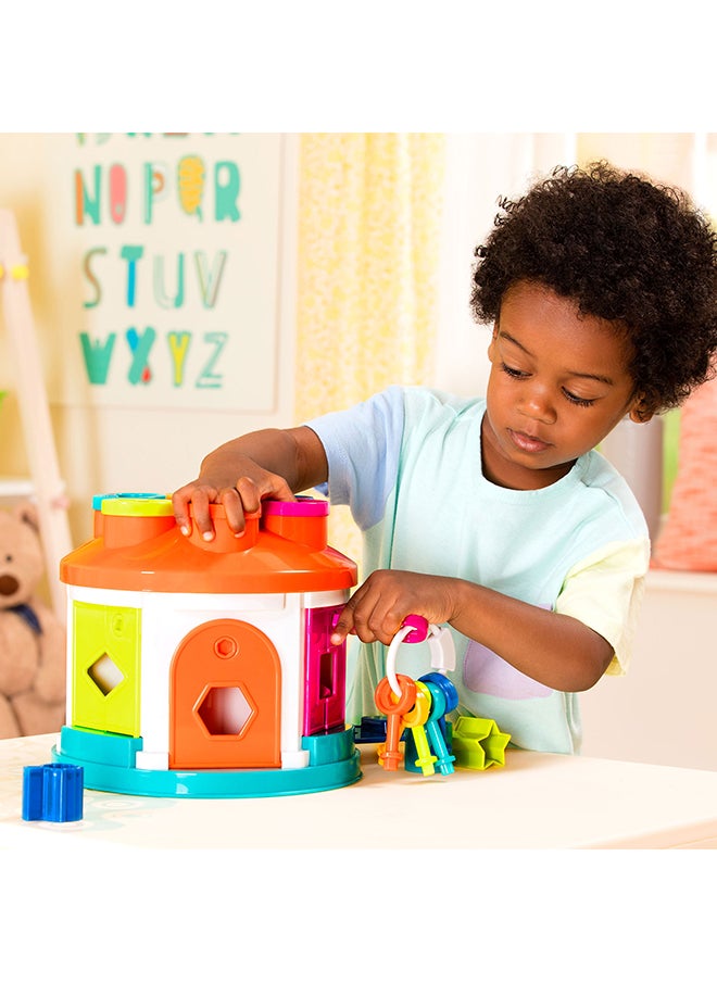 BATTAT - Shape Sorter House, Color and Shape Sorting Toy with Keys and Shapes for Toddlers, Pre School Toys, Best Gift for Toddlers - Image 1