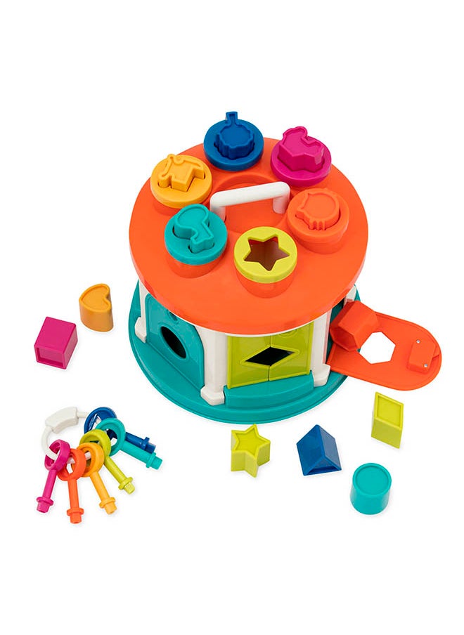 BATTAT - Shape Sorter House, Color and Shape Sorting Toy with Keys and Shapes for Toddlers, Pre School Toys, Best Gift for Toddlers - Image 1