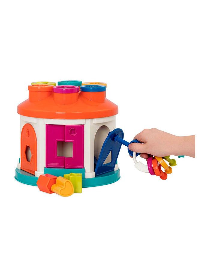 BATTAT - Shape Sorter House, Color and Shape Sorting Toy with Keys and Shapes for Toddlers, Pre School Toys, Best Gift for Toddlers - Image 1